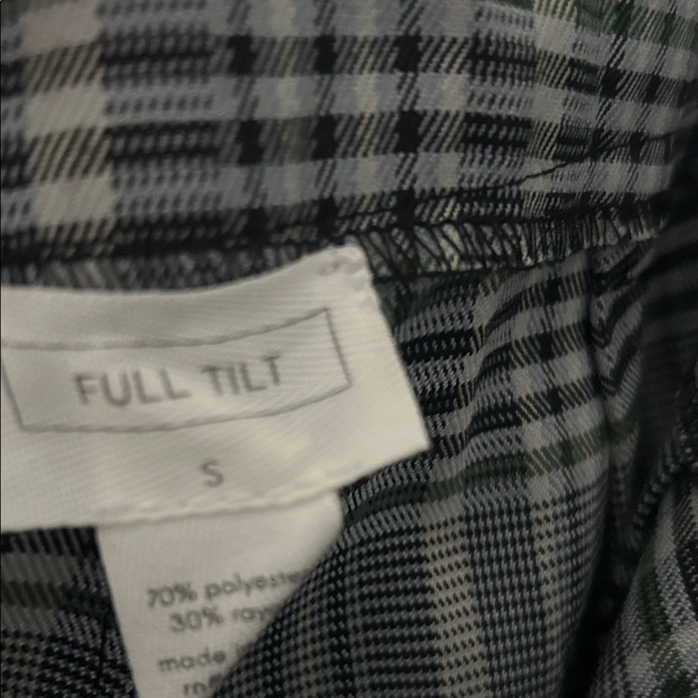 Tilly's Women's Plaid Trousers - Black and White - Picture 3 of 6
